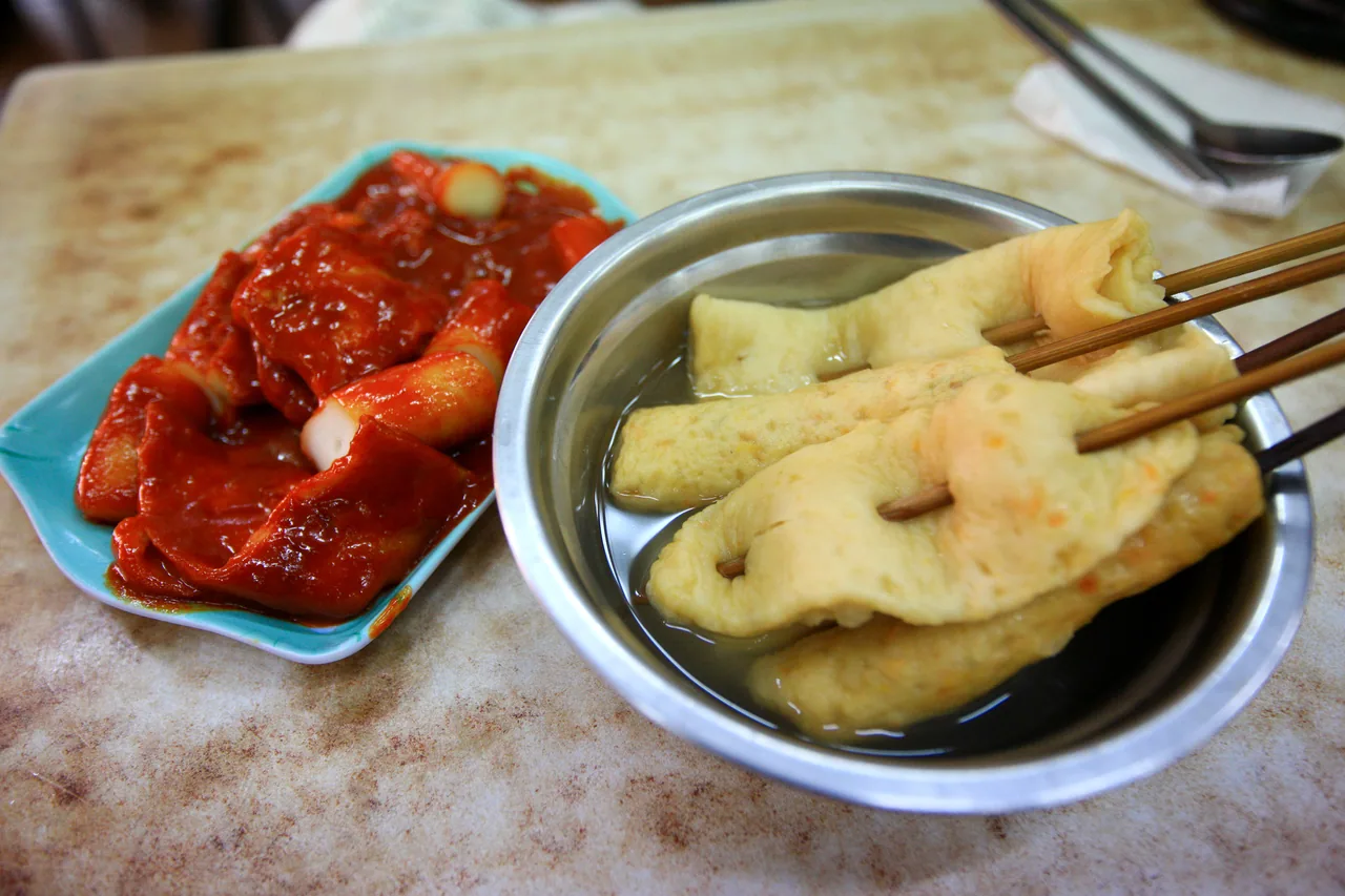 Korean street food at traditional markets