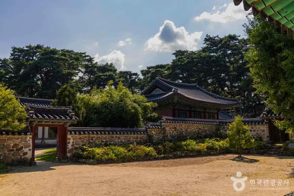 한국 최초의 서원인 영주 소수서원의 고즈넉한 여름 풍경