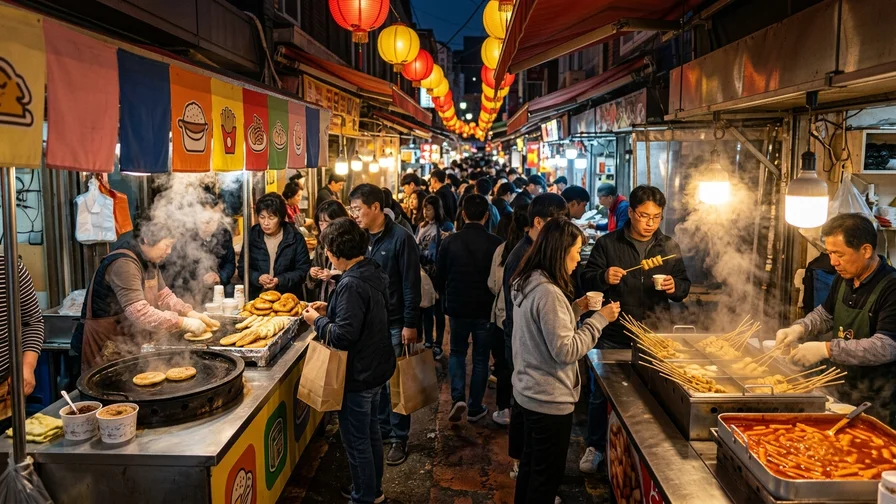 Alley at Busan's Bupyeong Kkangtong Market