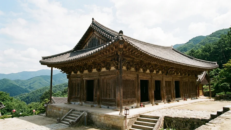 산자락에 고즈넉하게 자리한 부석사 무량수전의 전경