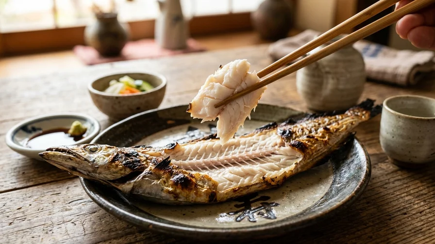 갈치 가운데 등뼈를 따라 살 바르기