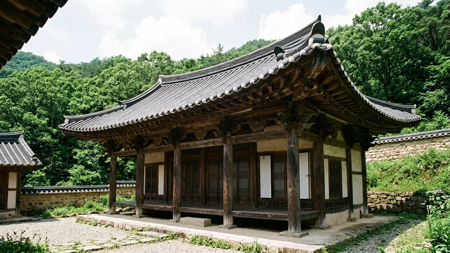경주 양동마을의 고즈넉한 한옥과 아름다운 처마 곡선