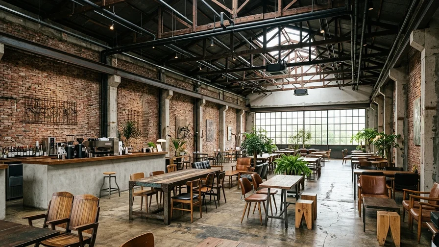 The distinctive spatial design of a large Seongsu-dong cafe converted from an old factory