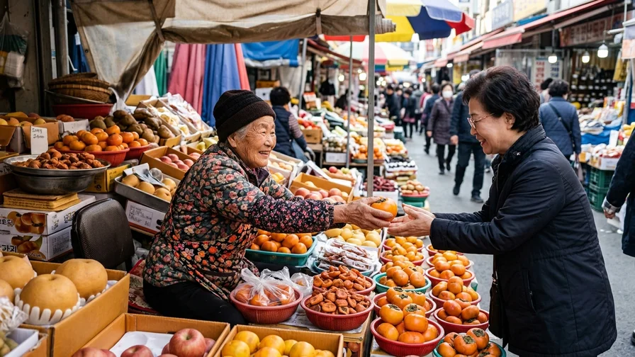 한국 전통 시장 투어