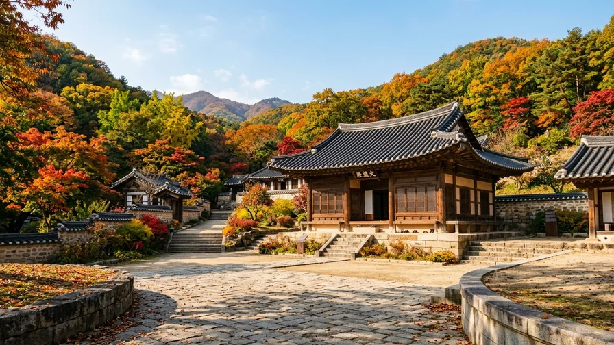Autumn view of Dosan Seowon in Andong and the architectural beauty of the Jeongyodang lecture hall