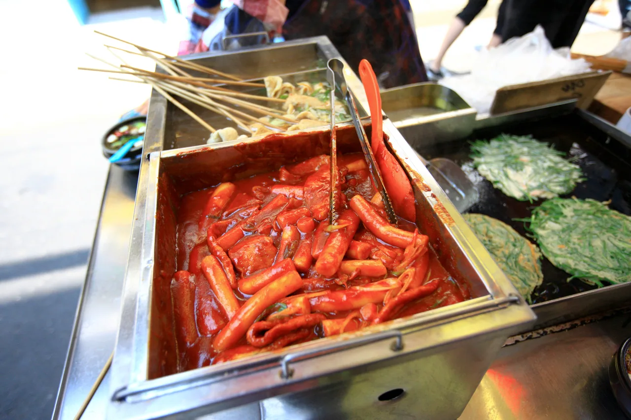 Korean street food at traditional markets