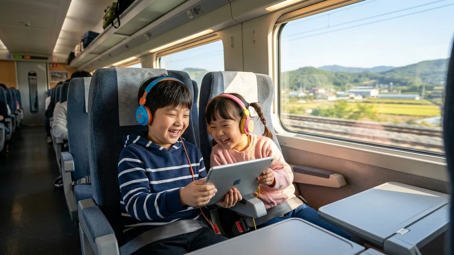 한국 가족 기차 여행