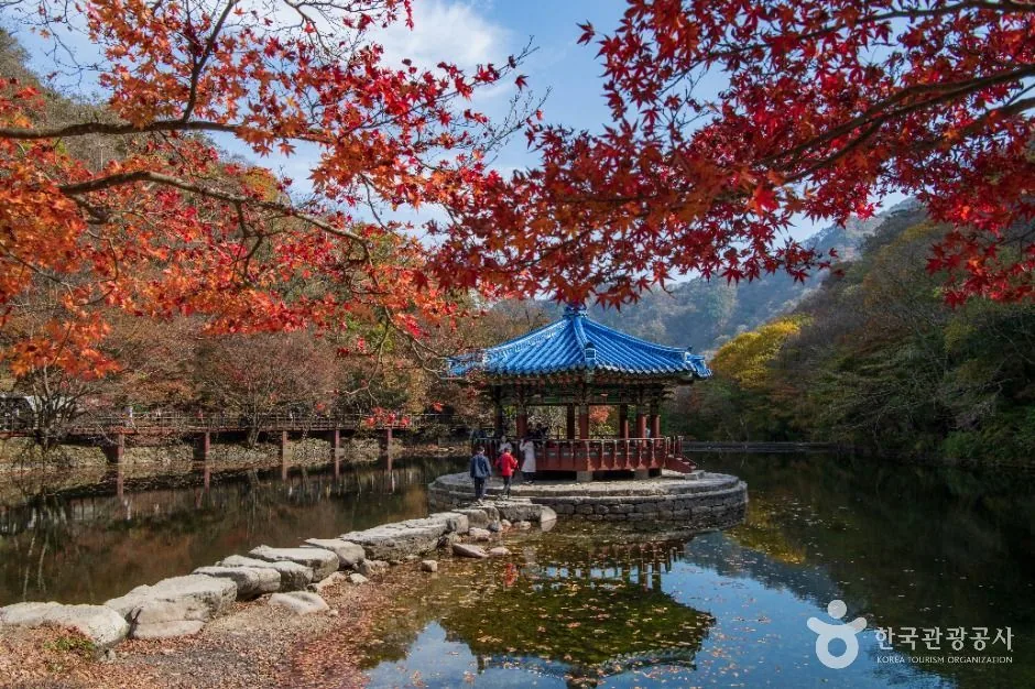 내장산 서래봉 코스 가파른 철계단과 암릉 구간