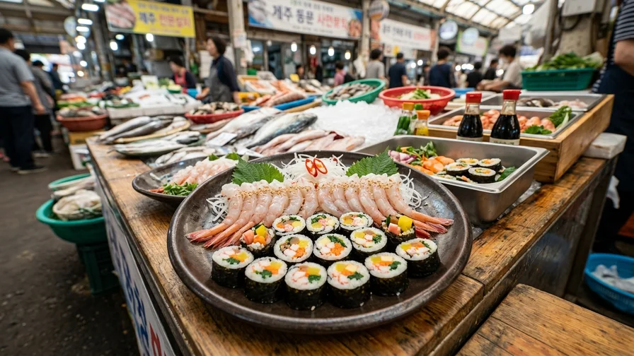 달큰한 제주 딱새우회 한 접시